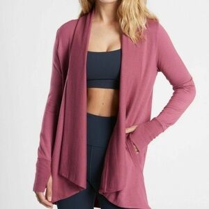 Athleta Pranyama Wrap Open cardigan shawl sweater
